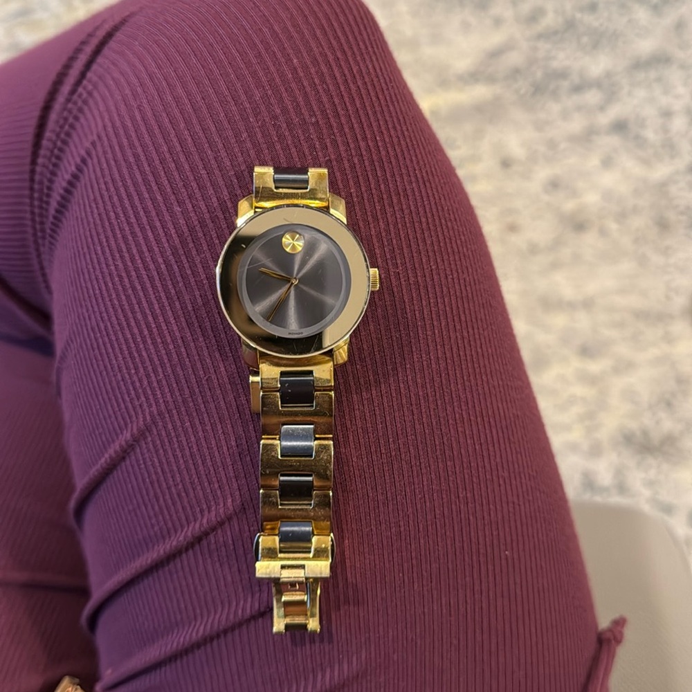 Gold and Black Women's Watch